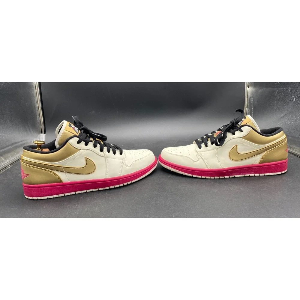 Air‎ Jordan Mens 11 1 Low Phat Matador Sail Metallic Gold Gym Red